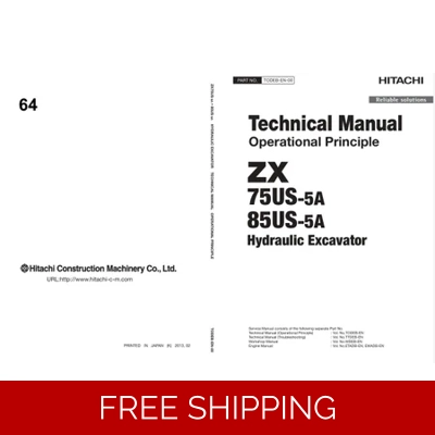 HITACHI ZX75US-5A, ZX85US-5A TECHNICAL MANUALS